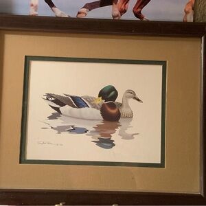 Vintage Mallard Duck Art Richard Sloan 80s